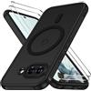iVoler Cover Magnetica per Google Pixel 9a, 2 Pezzi Pellicola, Opaca Nero | Compatibile Con MagSafe, Protezione Anticaduta Di Livello Militare, Custodia Traslucida Opaca, Sottile Antiurto