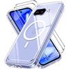 iVoler Cover Magnetica per Google Pixel 9a con 2 Pezzi Pellicola, | Trasparente, Anti-ingiallimento Compatibile Con MagSafe, Protezione Anticaduta Di Livello Militare, Custodia Sottile Antiurto