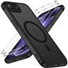iVoler Cover Magnetica per iPhone 17e / 16e con 2 Pezzi Vetro Temperato, [Compatibile con MagSafe] Custodia Traslucida Posteriore Sottile Anti-Impronte Case, Nero