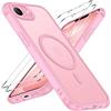 iVoler Cover Magnetica per iPhone 17e / 16e con 2 Pezzi Vetro Temperato, [Compatibile con MagSafe] Custodia Traslucida Posteriore Sottile Anti-Impronte Case, rosa