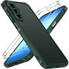 iVoler Cover Opaca per Samsung Galaxy A18 / A17 4G / 5G con 2 Pezzi Vetro Temperato, [Antiurto di Grado Militare] Custodia Traslucida Posteriore Anti-Impronte Anti-Graffio Rigida Sottile Case, Verde