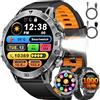 LIGE 1000mAh Batteria Smartwatch Uomo Militare, 1.7'' Orologio Smart Watch con Chiamata Bluetooth,100+ Modalità Sportive,Torcia LED Orologio Fitness, Frequenza Cardiaca e Sonno,IP68,Android iOS,EF18-E