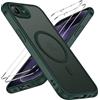 iVoler Cover Magnetica per iPhone 17e / 16e con 2 Pezzi Vetro Temperato, [Compatibile con MagSafe] Custodia Traslucida Posteriore Sottile Anti-Impronte Case, Verde scuro
