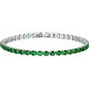 Just Being Cute JustBeingCute Bracciale tennis Zirconia 5A+, 3mm Pietre Colorate 16,5‑19cm | Bracciale 3mm Argento/Oro con Pietre Rosa Blu Verdi, Regalo Compleanno Anniversario Festa della Mamma 16,5‑19 cm