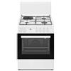 CONTINENTAL EDISON CECM60FCW - 3 fuochi a gas + 1 elettrico, L59,8 x P61 x H83 cm, bianco