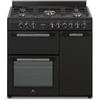 Continental Edison Cuisiniere piano gas 3 forni elettrici CONTINENTAL EDISON CECP903FB - 5 fuochi - nero, larghezza 90 cm