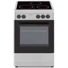 OCEANIC Cucina in vetroceramica 50 x 50, forno a convezione naturale, forno 48 L, colore: argento