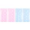 FOMIYES Stampo per Quilling di Carta a Semisfera 4 Pezzi Abs per Ragazzo Ragazza | Blu e Rosa, per Lavoretti Creativi e Crafting, Forma Compatta per Creare 3d