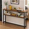 JSWHYBD Consolle Stretta Profondità 20 cm, Tavolo Ingresso a 2 Ripiani | Consolle salvaspazio per ingresso, corridoio, dietro divano, soggiorno e piccoli spazi(G,120x20x100cm)