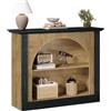 Tribesigns Tavolo Consolle, Consolle Ingresso a 3 Ripiani, 110 × 30 × 90 cm, Tavolino da Divano per Antingresso, Corridoio, Soggiorno, Marrone e Nero
