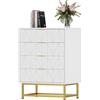 Euker Cassettiera con 4 cassetti con maniglie in metallo, 60 x 40 x 80 cm | Ripiano superiore in legno, gambe in metallo, per camera da letto, soggiorno, corridoio e guardaroba