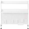 Dettchan Bianco 2 ripiani Scrivania Libreria Multiuso Clip-on Scrivania Organizzatore Piano di Lavoro Libreria per Studio Camera da Letto Camera Bambini 100×12.5×95 cm