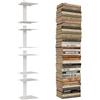 Hanured 4 Pezzi Mensole Libri Invisibili, 8 Scaffali Verticali,Mensole da Muro di Design,Libreria sospesa salvaspazio, Bianco