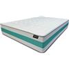 HOMESUPRA Materasso Serenité ErgoCell viscoelastico 135 x 180 cm doppio lato|rigidità media memorySens + comfort|tessuto traspirante e igienico|singolo, colore bianco e turchese|altezza ± 30 cm