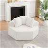 Bladez Moderna poltrona relax esagonale singola modulare per soggiorno | Poltrona singola esagonale in morbida ciniglia, soffice poltrona lounge con 3 cuscini, versatile, senza montaggio