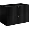 RODAN FABRYKA MEBLI Mobile bagno sospeso sottolavabo 80 cm, MDF cannettato, Nero