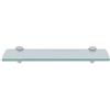 Jiubiaz Mensola in Vetro da Parete Opaco Con Vetro di Sicurezza Monolocale da 8 mm e Supporto - Ideale per Doccia, Bagno, Cucina, Balcone - Diverse Dimensioni (40 x 10 x 0,8 cm)
