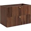 RODAN FABRYKA MEBLI Mobile bagno sospeso sottolavabo 80 cm, MDF cannettato, Rovere Noce