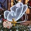 BAKAJI Farfalla Decorazione con Movimento Automatico e 246 LED, Decorazione di Natale da Interno con Ali Che Battono, Addobbo Ornamento Natalizio Multiuso Luminoso, 30 x 43 x 25 cm