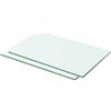 Atosonza Set di 2 mensole da parete in vetro trasparente, 50 x 25 cm, montaggio a parete invisibile, scaffale stabile per soggiorno, cucina, bagno, camera da letto, ufficio, salvaspazio, durevole