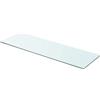 Atosonza Mensola da parete in vetro trasparente, 80 cm x 25 cm, con montaggio a parete invisibile, vetro temperato durevole, sistema salvaspazio per soggiorno, cucina, bagno, ufficio, elemento