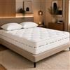 Ginflex Materasso Singolo Memory White 90x190 Tessuto Made in Italy Altezza 25 cm +1 CUSCINO OMAGGIO | Tessuto traspirante | Antiacaro e Anallergico | Antibatterico e Ergonomico | Indeformabile