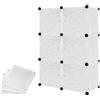 TATIVALO 6 scatole fai da te, sistema di scaffali con ante, scaffale modulare, pieghevole per camera da letto, armadio in plastica, scarpiera, in polipropilene, per riporre scarpe, libri, salvaspazio