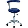 Generic Sedia dentista sgabello medico sgabello assistente dentale sgabello，C2 | Seggiolino alto lavoro, seduta schienale ergonomici, regolabile altezza da 45 a 59 cm, poggiapiedi metallo cromato