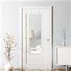[en.casa] Specchio da Porta 120 x 37 cm Specchio da Parete a Figura Intera - Forma Rettangolare Fissaggio Verticale - Cornice in Alluminio - Bianco