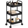 MAGIC SELECT Carrello Portaoggetti Con Ruote, Organizer 3 Ripiani | Soluzione Multiuso Per Bagno, Cucina, Camera E Organizzazione Della Casa
