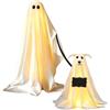 Byeaon Cane Fantasma Decorazioni Halloween Simpatico Regalino da Festa in Piedi | Cane Fantasma Luminoso che cammina Per Esterni, Interni, Patio, Giardino Interno, Prato, Cortile, Portico