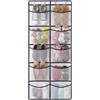 LNGJIN Porta Organizer Armadio, con 10 tasche e ganci, Portaoggetti da Appendere, Organizer da porta con tasche, Organizer armadio da appendere, può essere utilizzato per riporre e organizzare.