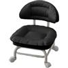 Generic Sgabello basso con schienale, 360 rotelle silenziose, sedia compatta | Seggiolino basso con schienale per casa, ufficio, studio, biblioteca, negozio, officina, pulizia