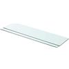 Atosonza Mensole da parete in vetro trasparente, 80 x 20 cm, spessore 8 mm, set da 2 pezzi, scaffali sospesi stabili per soggiorno, cucina, bagno, camera da letto, ufficio, montaggio a parete