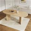 AilZylphera Tavolo da pranzo ovale, 160 x 80 x 75 cm, in MDF, per 6-8 persone | Moderno tavolo da pranzo con piano da 18 mm e angoli arrotondati, ideale per la famiglia, gli ospiti e spazi abitativi