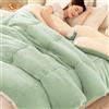 YWQJL Coperta Calda Imbottita Invernale Letto Matrimoniale Trapunte Invernali Pesanti in Lana d'Agnello Piumoni Invernali Trapunta in Velluto di Agnello Addensante Invernale(*18,220 * 240cm/5kg)
