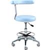 Generic Sedia dentista sgabello medico sgabello assistente dentale sgabello，A1 | Seggiolino alto lavoro, seduta schienale ergonomici, regolabile altezza da 45 a 59 cm, poggiapiedi metallo cromato