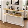 JSWHYBD Consolle Stretta Profondità 20 cm, Tavolo Ingresso a 2 Ripiani | Consolle salvaspazio per ingresso, corridoio, dietro divano, soggiorno e piccoli spazi(F,150x20x100cm)