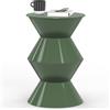 IDMarket - Tavolino rotondo, punta del divano, comodino Irene 30 cm metallo verde cachi