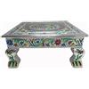eRadius Bajot Bajhat Hindu Pooja - Mesa baja (aluminio, 30,5 x 30,5 cm)