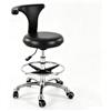 Generic Sedia dentista sgabello medico sgabello assistente dentale sgabello，B3 | Seggiolino alto lavoro, seduta schienale ergonomici, regolabile altezza da 45 a 59 cm, poggiapiedi metallo cromato