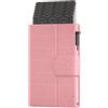 ProWallet Plus - Portacarte - 8 carte, banconote e monete - Portacarte con cerniera - RFID - Piccolo porta carte di credito - Portafoglio elegante (Croco Rosa chiaro)