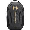 Under Armour Hustle 6.0 Backpack - Zaino unisex (confezione da 1), (005) Nero melange/Nero/Oro metallizzato, Taille unique, Hustle 6.0 Zaino