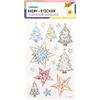 folia 18308 - Adesivi Shiny Christmas, 15 adesivi, in diversi motivi, facili da rimuovere dalla pellicola