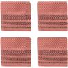 PARAH, Set 4 Lavette Bagno, 30 x 30 cm, Asciugamani, Cotone Jacquard, Rosa | 530 g/m², 4 Lavette Bagno 30x30 cm in Spugna, 100% Cotone, Lavabili in Lavatrice, Materiale e Lavorazione Premium