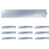 Relaxdays Bordo Prato, Set 10, HxB: 18 x 100 cm, Acciaio zincato, Flessibile per aiuole e Prato, Argento