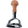 Stampo ravioli rotondo in legno e acciaio cm 6 - Acciaio Cromato,legno