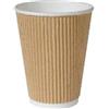 DUNI Bicchiere bibita monouso triple wall duni marrone chiaro 47 cl (20 pezzi) - Pap,pbs,pla,cartone - Marrone Chiaro,bianco
