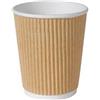 DUNI Bicchiere cappuccio monouso triple wall duni marrone chiaro 24 cl (25 pezzi) - Pap,pbs,pla,cartone - Marrone Chiaro,bianco