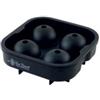 THE BARS Stampo ghiaccio 4 sfere in silicone nero cm 4,5 - Nero - Silicone